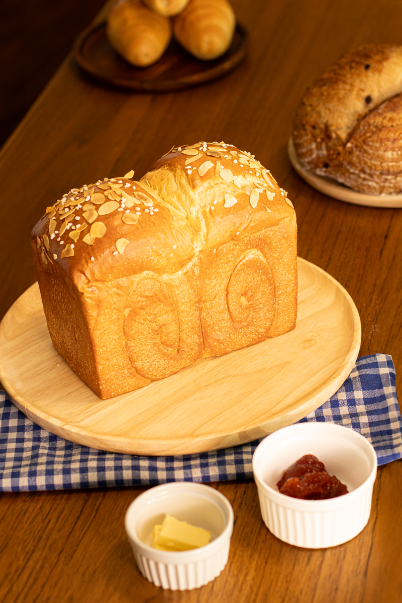 Beautiful display of daily fresh breads and artisanal bakery items