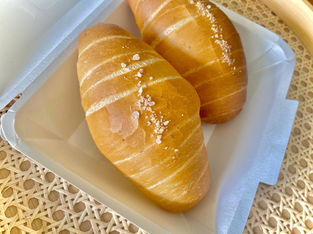 Assorted fresh baked goods and pastries displayed at PK's Oven bakery